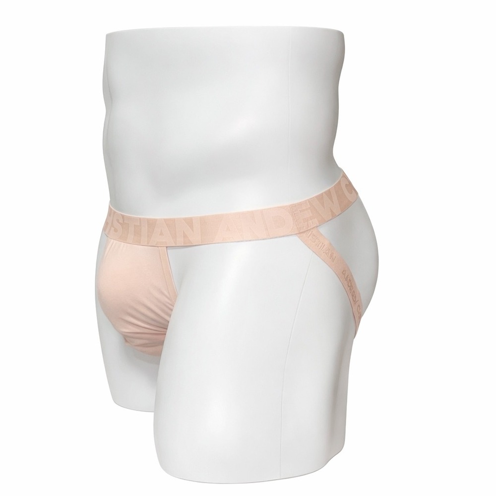 Andrew Christian Large (33-35) Almost Naked Bamboo Jockstrap Peach New - Picture 2 of 10